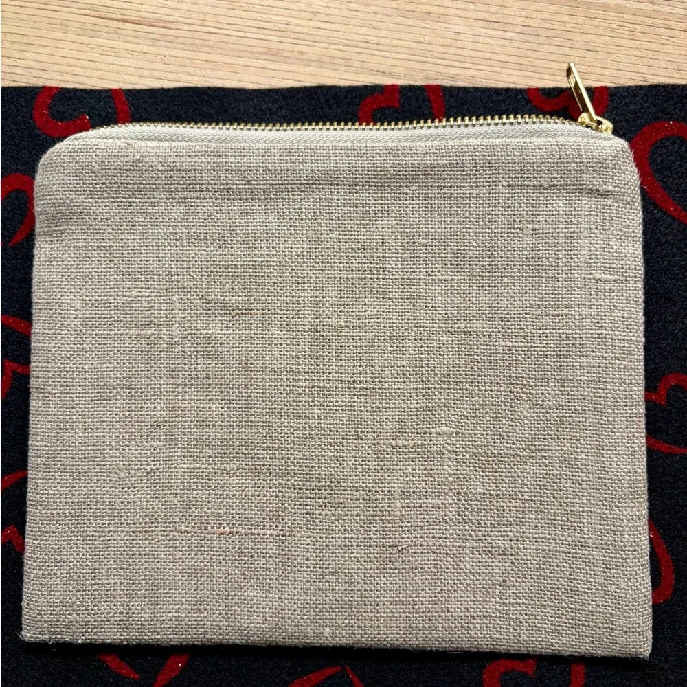 LOVE Makeup/accessories linen bag